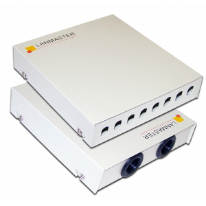 Кросс оптический LANMASTER настенный, металлический, на 8 ST адаптеров